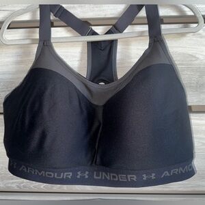 Under Armour Black and Gray Sports Bra